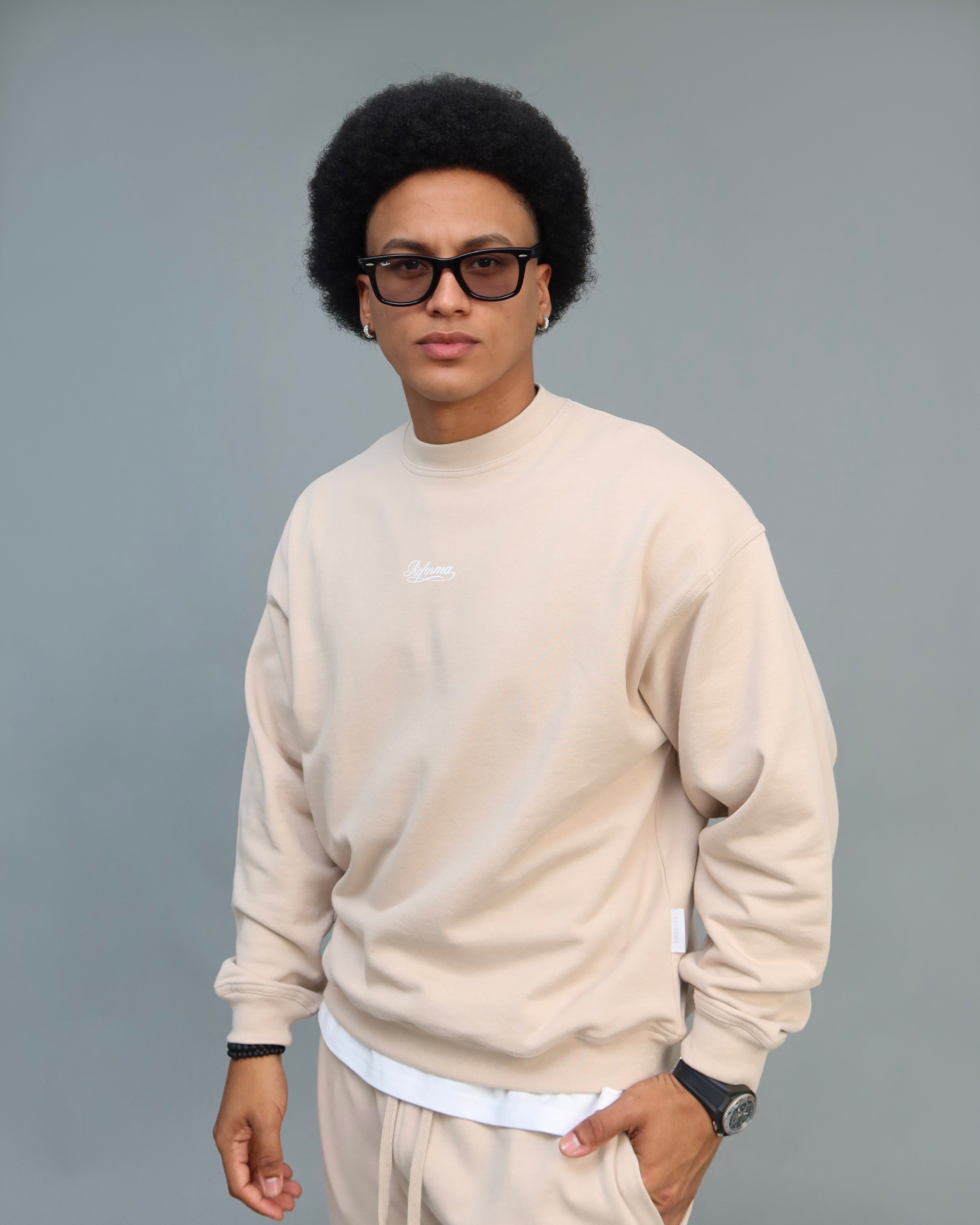 Sweater Crewneck Fit Oversize Branded